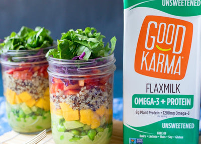 Mason Jar Asian Chopped Salad with Creamy Good Karma Avocado Dressing