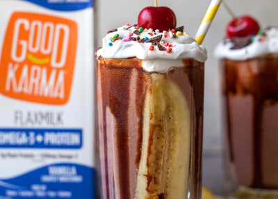 Dairy-Free Banana Split Shake