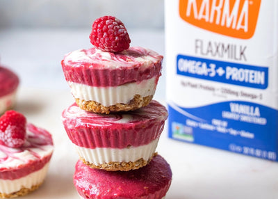 Dairy-free, Nut-free Raspberry Cheesecake Bites