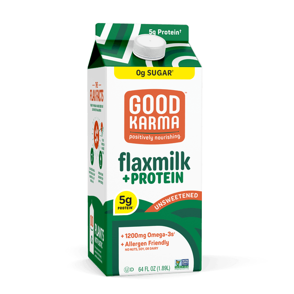 Unsweetened Flaxmilk + Protein – Good Karma Foods