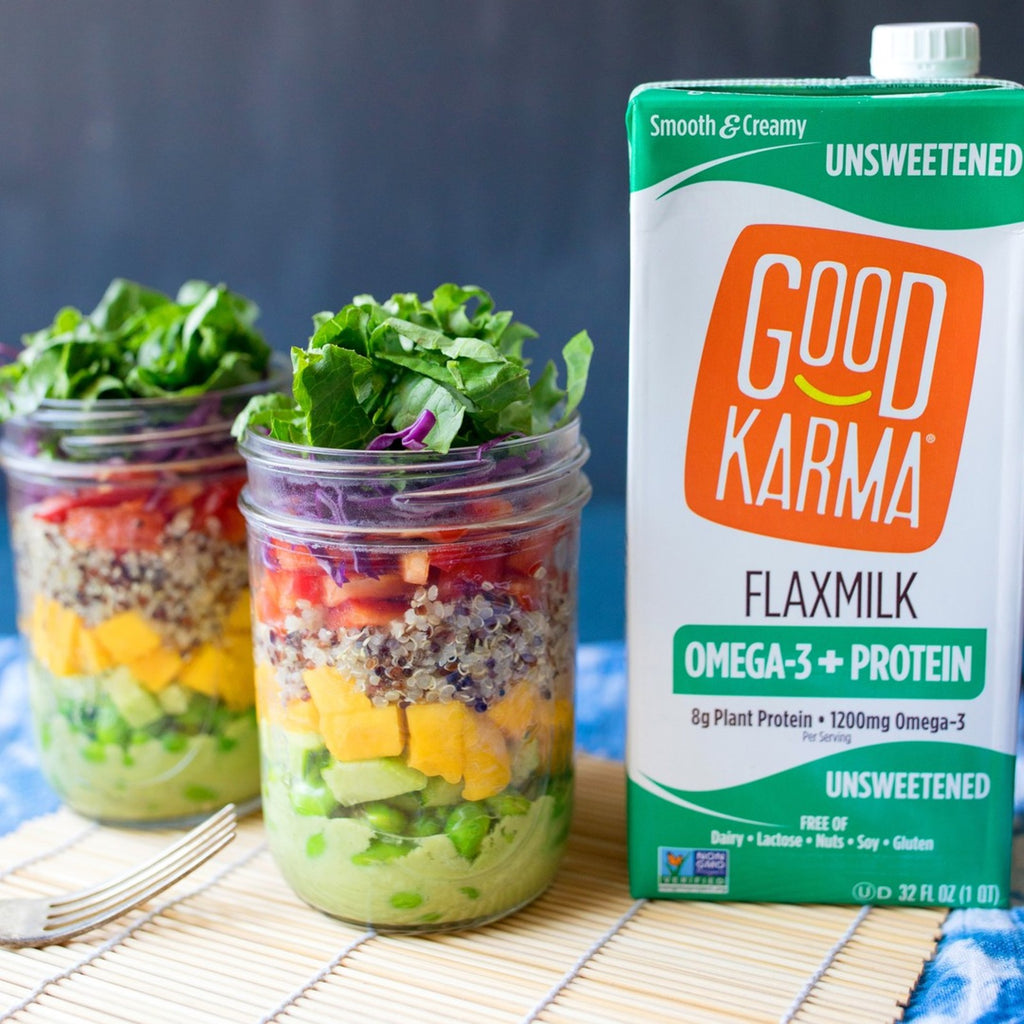 Mason Jar Chopped Salad with Avacado Dressing Good Karma Foods