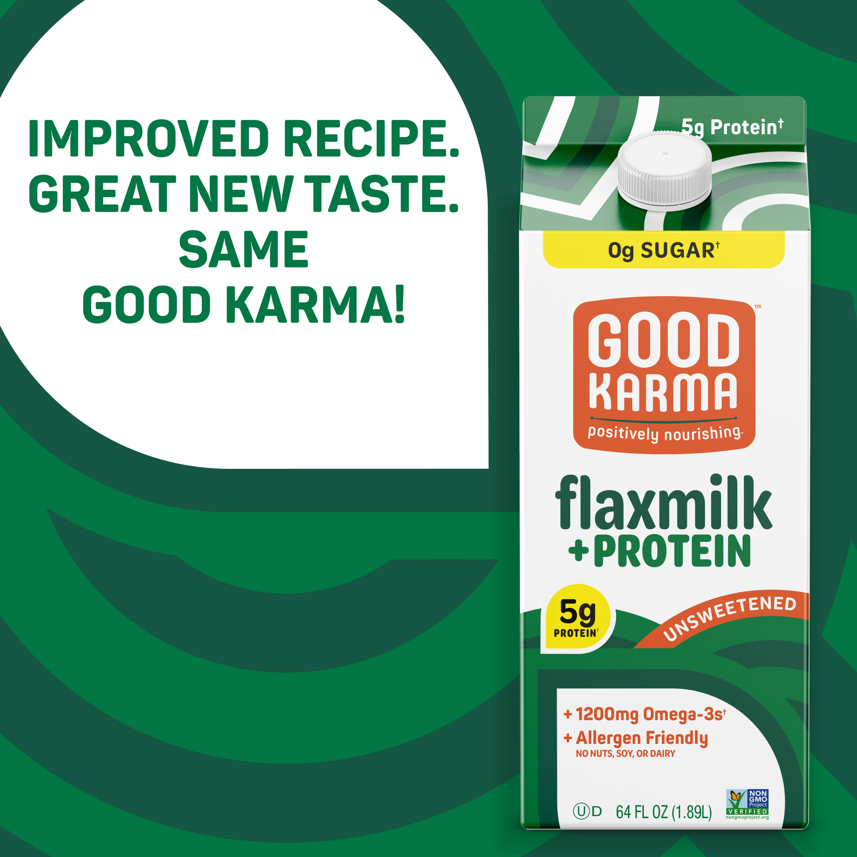 Unsweetened Flaxmilk + Protein – Good Karma Foods